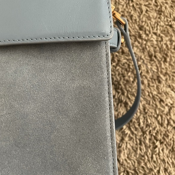 Luana Italy Light Blue Paley Satchel - Picture 5 of 7